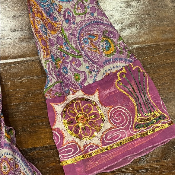 Made in Nepal 100% Cotton Colorful Paisley Short Kurta Tunic Size L/XL - Picture 6 of 11